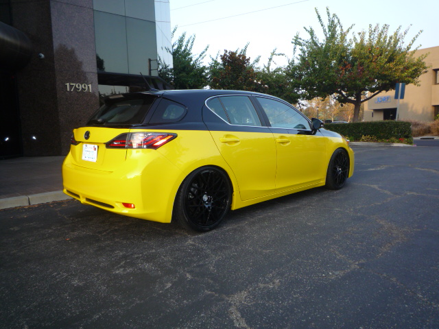 The Meguiar's Lexus CT 200h is rolling on a set ROTIFORM BLQ wheels 