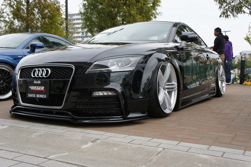 An Audi TT 32 quattro modded with a TT RSstyle front bumper 