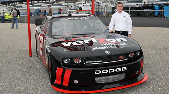 The driver that gets to pilot this challenger is Justin Allgaier seen here