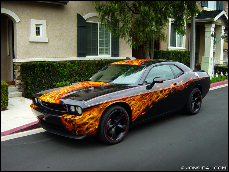 SRT8 forged wheels blackedout with red pinstripe true fire paint job